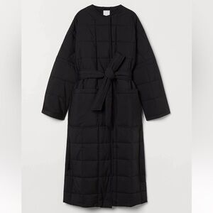 Women's Black Quilted Coat